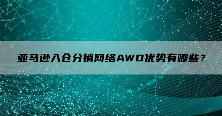 亚马逊入仓分销网络AWD优势有哪些？